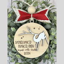 Load image into Gallery viewer, Dasher, Prancer...Blitzen Deer Ornament