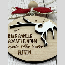 Load image into Gallery viewer, Dasher, Prancer...Blitzen Deer Ornament