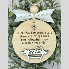 Load image into Gallery viewer, True Christmas Story Manger Christmas Ornament