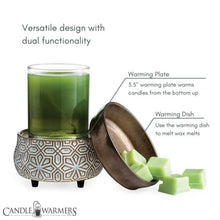Load image into Gallery viewer, CandleWarmers Bronze Geometric 2-In-1 Classic Fragrance Warmer