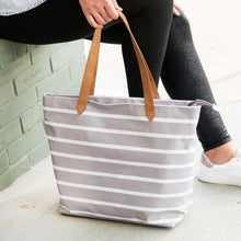 Load image into Gallery viewer, Viv & Lou Stripe Tote