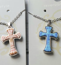 Load image into Gallery viewer, Jilzarah Pastel Sky Reversible Cross Necklace