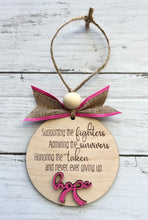 Load image into Gallery viewer, Breast Cancer Hope Christmas Ornament