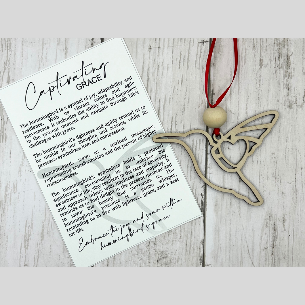 Story Card Ornament -  - Hummingbird - Captivating Grace