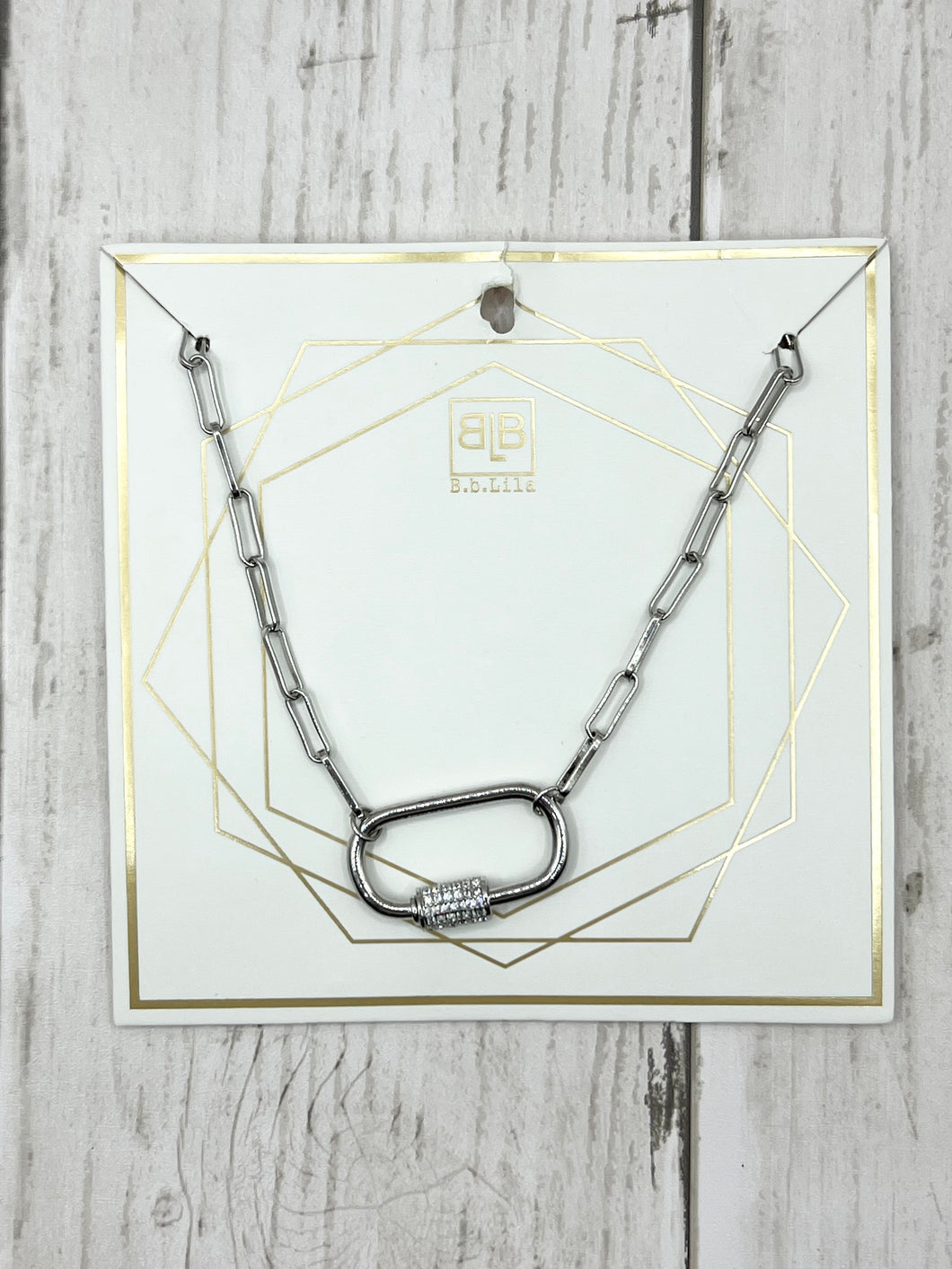 BB Lila Break The Chain Necklace - Silver Large