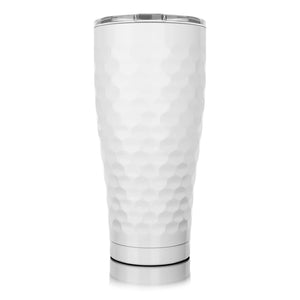 30 oz Dimpled Golf® Sic Stainless Steel Tumbler - White