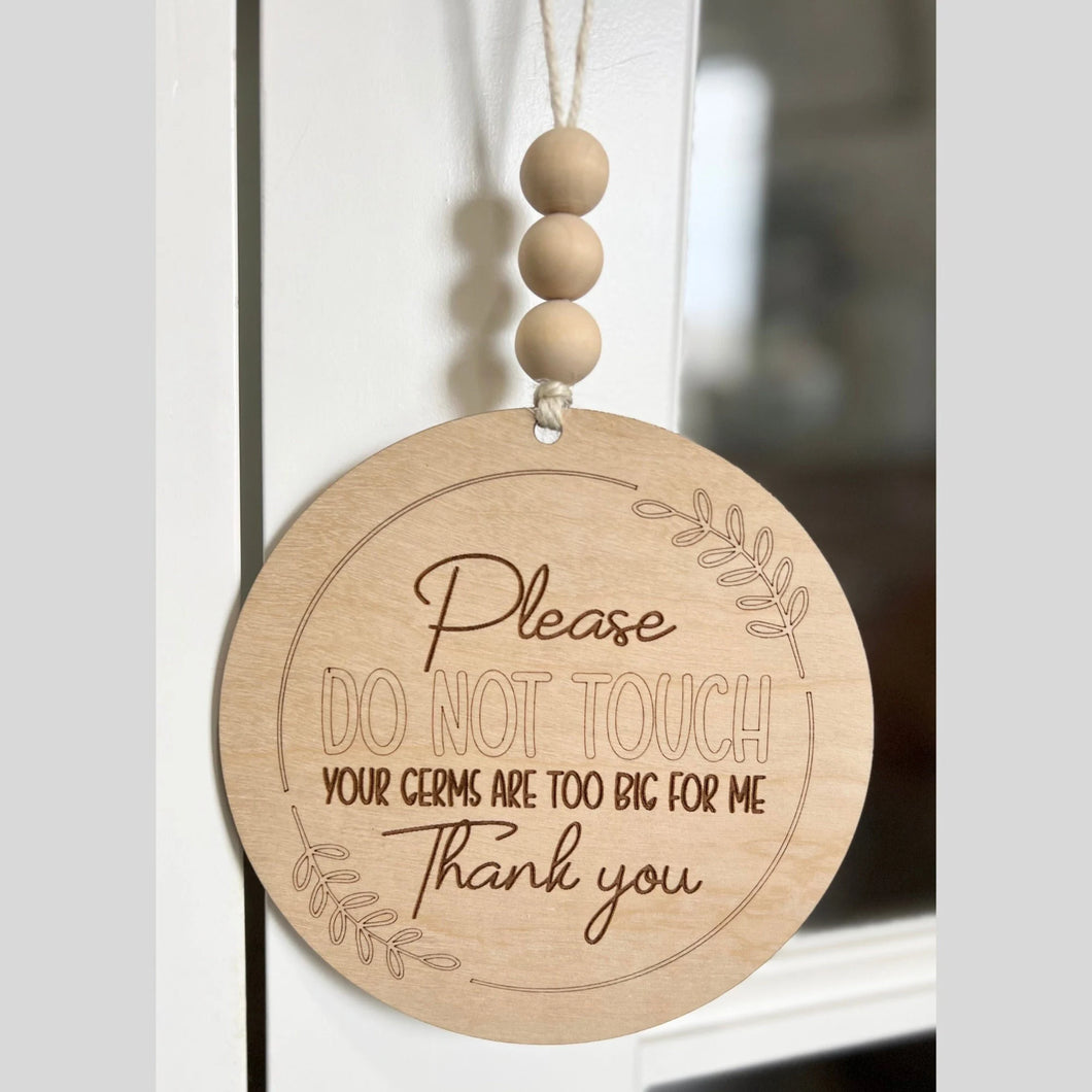 Please Do Not Touch Baby Hanging Sign | Sign For Newborn | Baby Hospital Sign