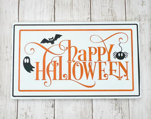 Happy Halloween Wood Sign - 7.25"x12"