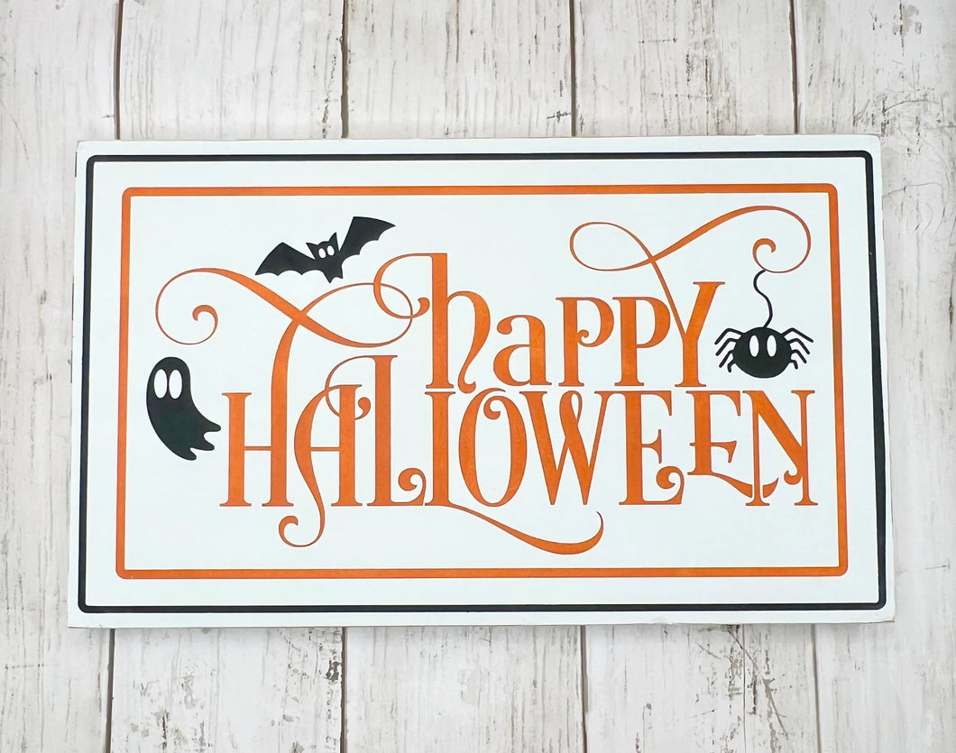 Happy Halloween Wood Sign - 7.25