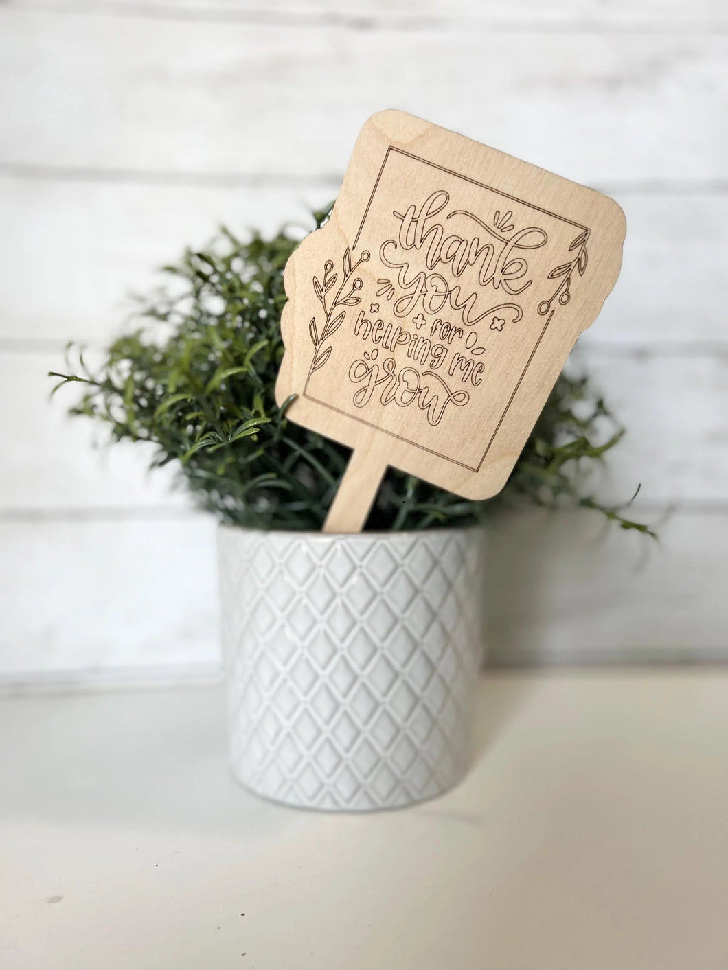 Teacher Appreciation Gift Plant Stake | Thank You For Helping Me Grow | Gift For Teacher