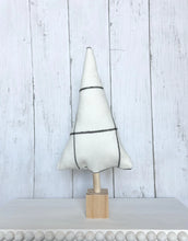 Load image into Gallery viewer, Handmade Fabric Christmas Tree - Plaid Ivory/Black
