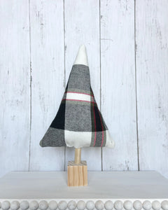 Handmade Fabric Christmas Tree - Plaid