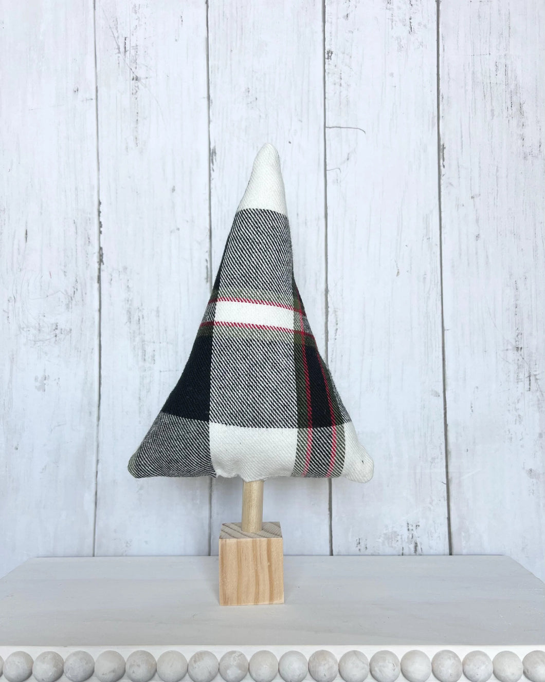 Handmade Fabric Christmas Tree - Plaid
