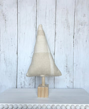 Load image into Gallery viewer, Handmade Fabric Christmas Tree - Cream/Taupe
