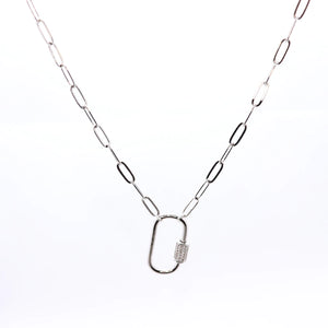 BB Lila Break The Chain Necklace - Silver Large